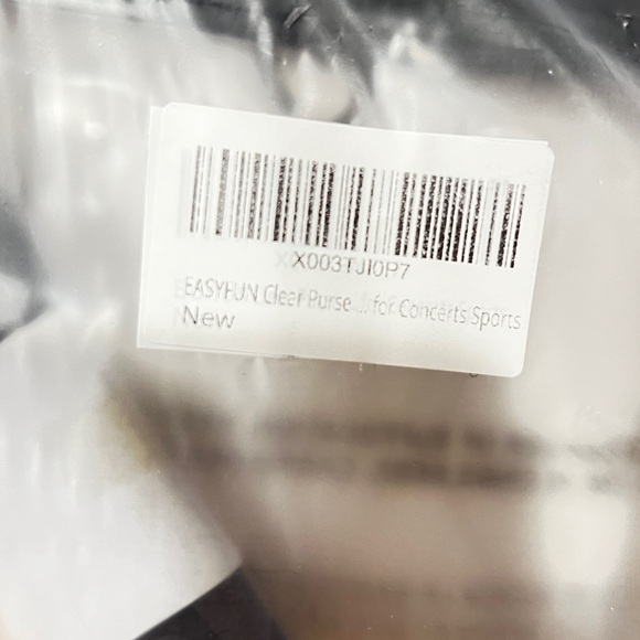 CLEAR ~”STADIUM APPROVED” Crossbody Bag/Purse w/Black Trim & Pocket. 🚩NEW - Picture 10 of 10